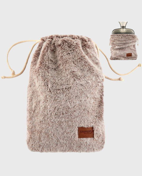 samply Hot Water Bottle with Soft Cover, 2L Hot Water Bag for Menstrual Cramps