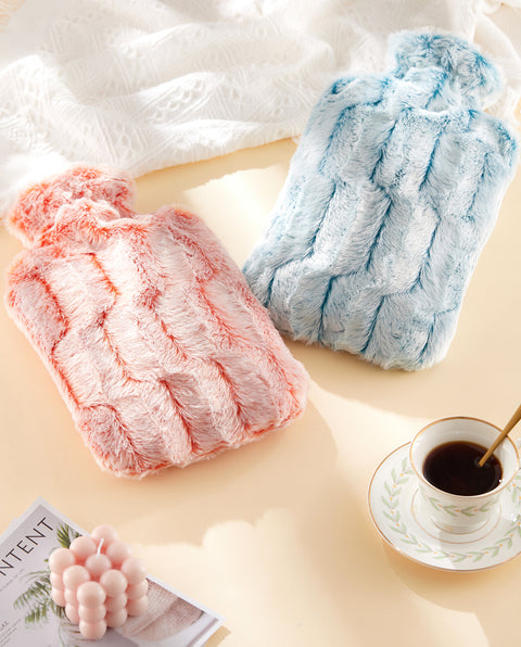 samply Hot Water Bottle with Furry Cover