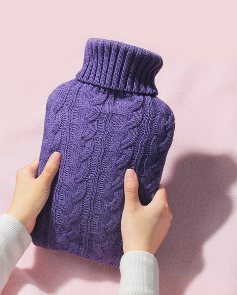 samply Hot Water Bottle with Knitted Cover