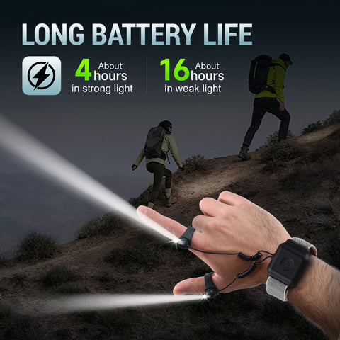 samply Rechargeable LED Flashlight Ring, Hands-Free Light for Men,Fathers' Day, Christmas, Birthday Gift for Dad, Husband