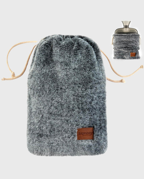 samply Hot Water Bottle with Soft Cover, 2L Hot Water Bag for Menstrual Cramps