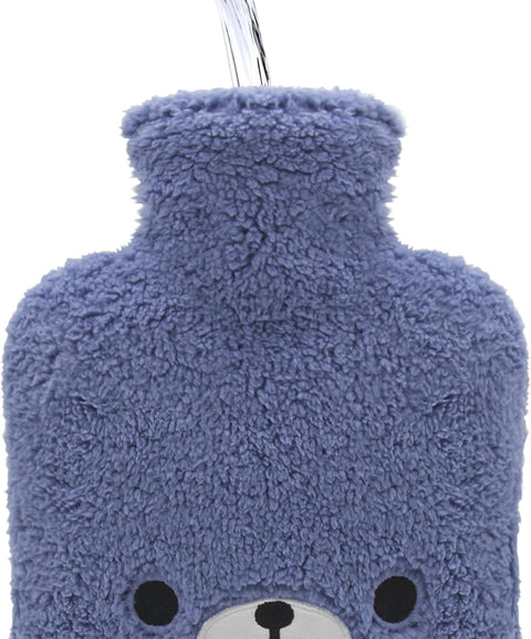 samply Hot Water Bottle with Cute Fleece Cover, 2Liter Water Bag for Hot and Cold Compress