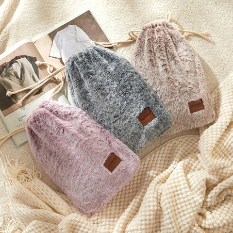 samply Hot Water Bottle with Soft Cover, 2L Hot Water Bag for Menstrual Cramps
