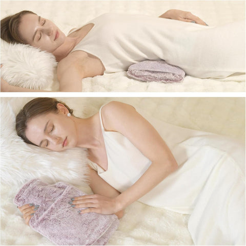 samply Hot Water Bottle with Cover - 2L Hot Water Bag with Hand Pocket, for Hand Feet Warmer
