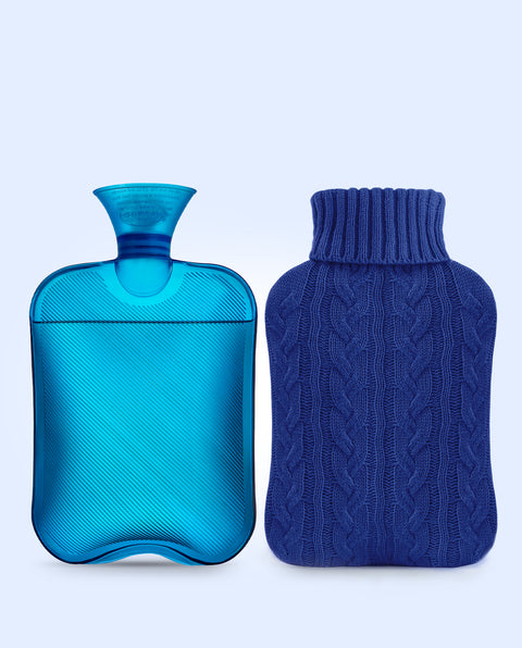 samply Hot Water Bottle with Knitted Cover