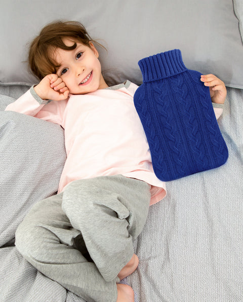 samply Hot Water Bottle with Knitted Cover