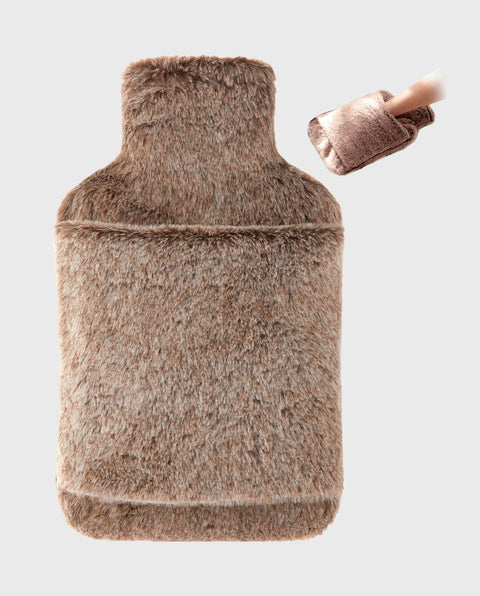 samply Hot Water Bottle with Cover - 2L Hot Water Bag with Hand Pocket, for Hand Feet Warmer