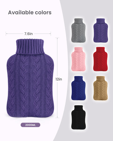 samply Hot Water Bottle with Knitted Cover