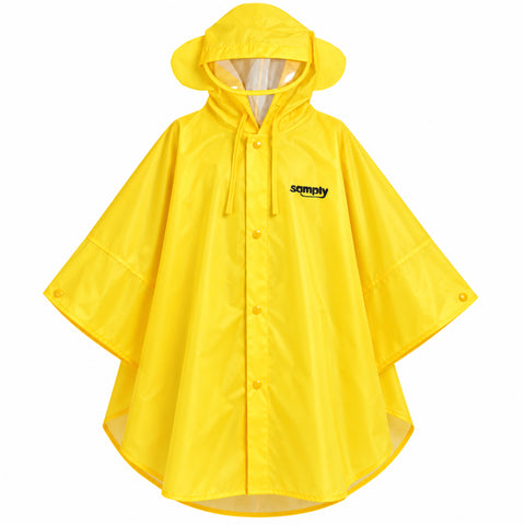 samply Kids Rain Poncho, Hooded Waterproof Raincoat for Boys and Girls