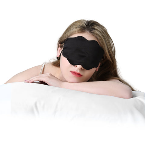 samply Silk Sleep Mask, Soft Adjustable Eye Mask for Sleeping and Travel