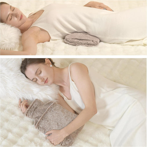 samply Hot Water Bottle with Cover - 2L Hot Water Bag with Hand Pocket, for Hand Feet Warmer