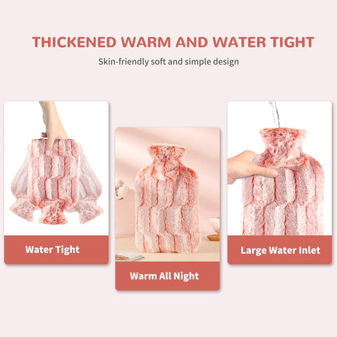 samply Hot Water Bottle with Furry Cover