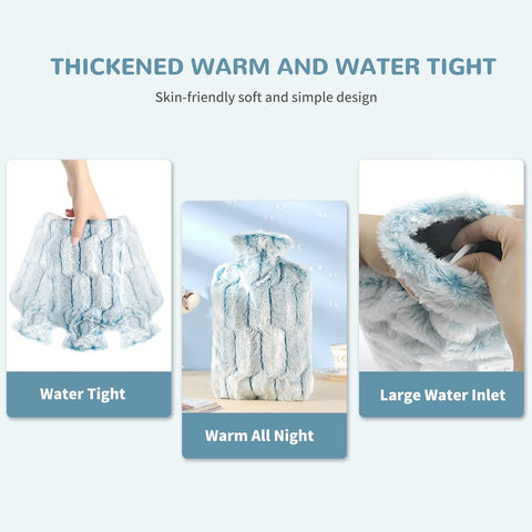 samply Hot Water Bottle with Furry Cover