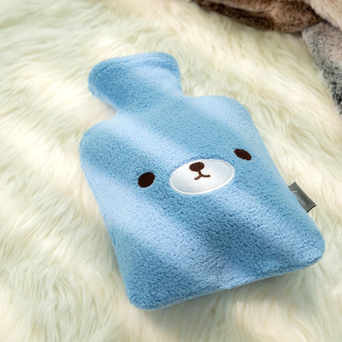 samply Hot Water Bottle with Cute Fleece Cover, 2Liter Water Bag for Hot and Cold Compress